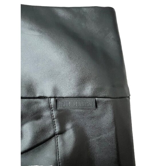 Adidas Blue Version IB4543 Faux Leather Stirrups Legging Black ( S ) - Picture 14 of 15